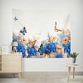 thumbnail image 1 of IH Casa Decor Polyester Backdrop 59" X 79" Blue Floral, 1 of 2