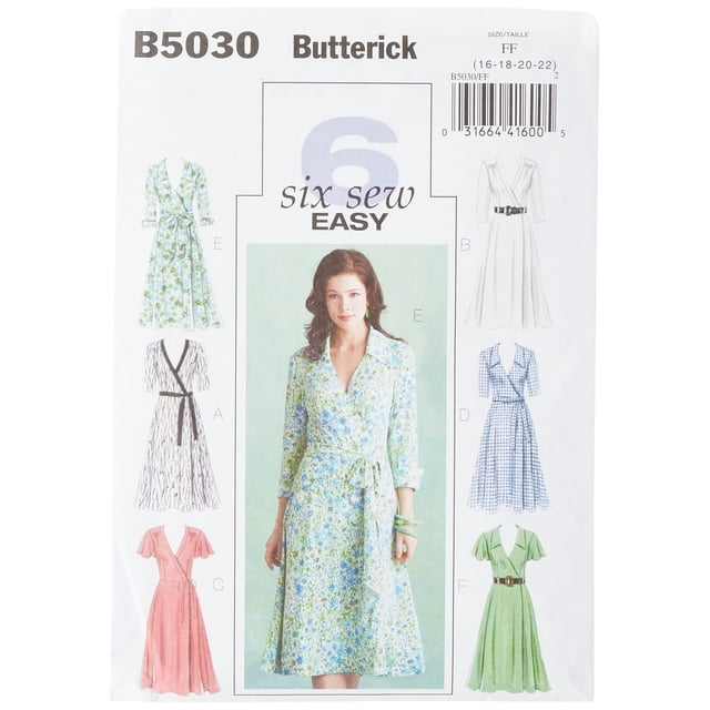 BUTTERICK PATTERNS B5030 Cinturón de vestir y faja para mujer talla FF (16-18-20-22)