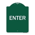 thumbnail image 1 of SignMission A-DES-GW-1824-24096 18 x 24 Po Signe de la Série Designer - Entrez Signe Enter&44; Vert & Blanc, 1 of 1