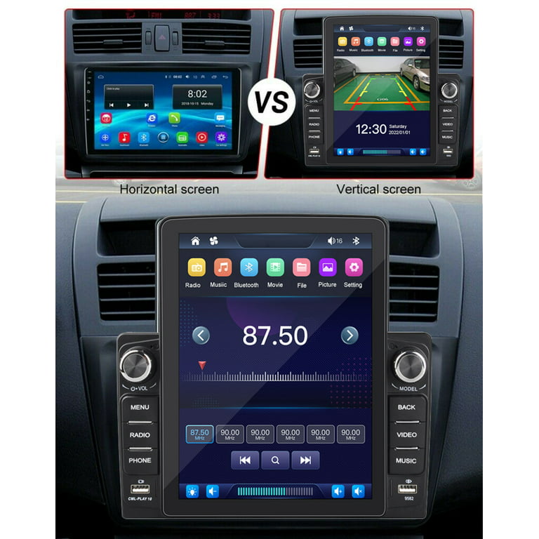 ESSGOO 9.5'' Android 11 Double Din Car Stereo with Carplay& Android Auto  GPS Navigation BT FM Radio Receiver Support WiFi - Walmart.com