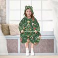 thumbnail image 7 of FORMRS Wearable Blanket Hoodie with Sleeves for Kids Cozy Flannel Sweatshirt, Christmas Tree, 7 of 7
