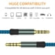 thumbnail image 4 of Mcsper Paquete De 2 Cables De Audio Trrs De 0.138 In, 5 Pies, 4 Conductores (4 Polos) Con Micrófono [Compatible Con Micrófono] Cable Auxiliar Trenzado De Nailon Compatible Con Estéreo Para El Hogar, A, 4 of 5