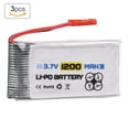 thumbnail image 1 of ENGPOW 3.7V 1200mAh Rechargeable LiPo Battery with JST Plug RC Accessory Part (3pcs), 1 of 10