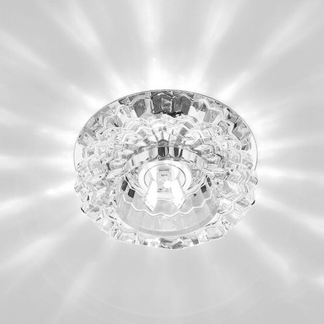 Recessed lighting crystal spotlight led downlight ceiling decoration background wall light ceiling light (white light)