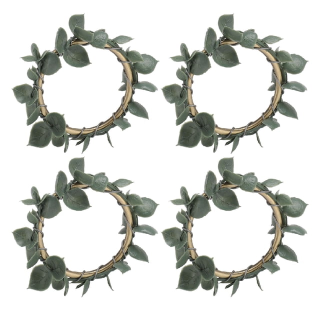 Juego De Servilleteros, Material Metálico, Decoración De Hojas, Servilleteros, Mano De Obra Fina, 4 Piezas Para Bodas, Fiestas Navideñas