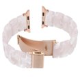thumbnail image 4 of SEURE Resin Band Compatible with Apple Watch Band 38mm/40mm/41mm/42mm,Fashion Lightweight Replacement Strap for iWatch Series S11/10/9/8/7/6/5/4/3/2/1SE Women Men Pink Flowers, 4 of 7