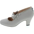 thumbnail image 2 of Static Footwear; Women’s Casual Dress Shoes Closed Toe Mary Jane High Heel, Grey Nub, 9, 2 of 7