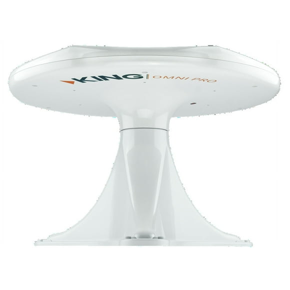 King Broadcast TV Antenna OA1000 OmniPro; Permanent Roof Mount; Omni-Directional; White; With Antenna And Mount/Wall Mount Power Injector And Manual