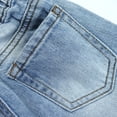 thumbnail image 5 of KIDSCOOL SPACE Infant Jeans,Baby Toddler Elastic Waist with D-ring 4 Ripped Holes Denim Pants,Light Blue,18-24 Months, 5 of 6