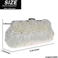 thumbnail image 5 of Evening Clutch Purses Rose Shaped Handbags Pleated Silk Elegant Floral Purse for Women Wedding Party, 5 of 6
