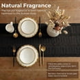 thumbnail image 4 of Macrame Boho Table Runner 72 Inches Long Farmhouse Woven Cotton Home Decor for Dining Room Table Kitchen Island Buffet Console Bridal Shower Party Rustic Farmhouse Kitchen Decor - 12x72 Inch（Black）, 4 of 8