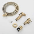 thumbnail image 3 of Bathroom Toilet Bidet Tap Kit Brushed Gold Wall Mounted Bidet Sprayer Shower with Shut-Off Valve, 3 of 5