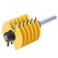 thumbnail image 3 of 8mm Shank Router Bit for Woodworking - YG6 Alloy Cutter Head & 45# Carbon Steel Body, 46mm Diameter Finger Joint Cutter with Anti-Kickback Design, Heat-Resistant Coated for Drawer Making & Edge/End, 3 of 6