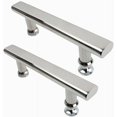 thumbnail image 1 of Set of 2 145mm Chrome Shower Door Handle - Transparent, 1 of 5