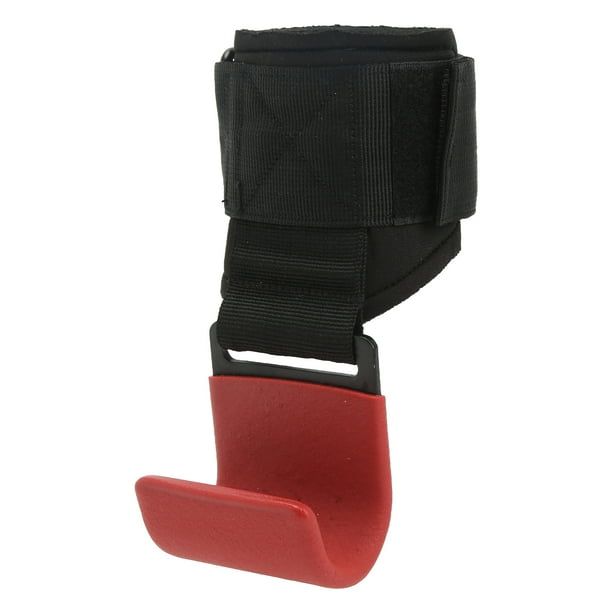 Ganchos para levantamiento de pesas Bling Bling correas de muñeca para entrenamiento en gimnasio rojo