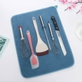 Blue Dish Drying Mat Ultrafine Fiber Absorbent Fast Drying Place Mat