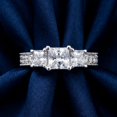 thumbnail image 6 of Pompeii 1 3/4ct Vintage Three Stone Princess Cut Diamond Engagement Ring 14K White Gold, 6 of 7
