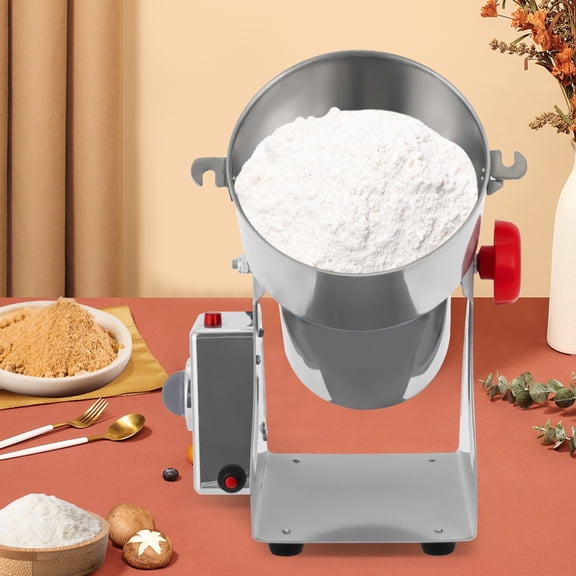 Electric Grain Mill Fine Grinding Grist & 180° Swingable Blade 2.2LBS 110V-60 HZ
