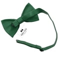 thumbnail image 3 of Men's Green Bow Tie with Handkerchief Set Pre-Tied Style Formal Satin Classic Bowtie for Tuxedo Faux Silk, by Adam Young (Large, Juniper), 3 of 5