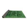 thumbnail image 2 of Ahgly Company Indoor Square Oriental Emerald Green Industrial Area Rugs, 7' Square, 2 of 4
