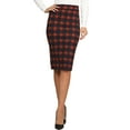 thumbnail image 1 of Doublju Women's Mid Knee Length H Line Pencil Skirt (Plus Size Available), 1 of 4