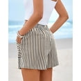thumbnail image 6 of FreshPretty Casual Striped Shorts for Women Spring Summer Elastic Waist Y2K Lounge Vacation Beach PJ Bottoms Clothes, 6 of 9