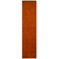 thumbnail image 2 of Rugsotic Carpets Hand Knotted Wool Area Rug 2'6''x10' Orange Contemporary Runner Indoor Rug for Living Room, Bedroom Antimicrobial L00102, 2 of 4