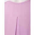 thumbnail image 4 of A2Y Women's Rayon Spandex V-Neck Jersey Knit Shirt Top Lavender Touch S, 4 of 5