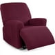 thumbnail image 1 of Nvzi Funda de sofá elástica de jacquard, funda de sofá de forro polar, funda de sillón reclinable para sala de estar, fácil de instalar, lavable, protector de sofá para 1 asiento (rojo oscuro), 1 of 4