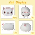 thumbnail image 3 of 8 inch/20cm cute animal plush stuffed cylindrical body pillow, super soft cartoon cuddle toy doll (cat), 3 of 4