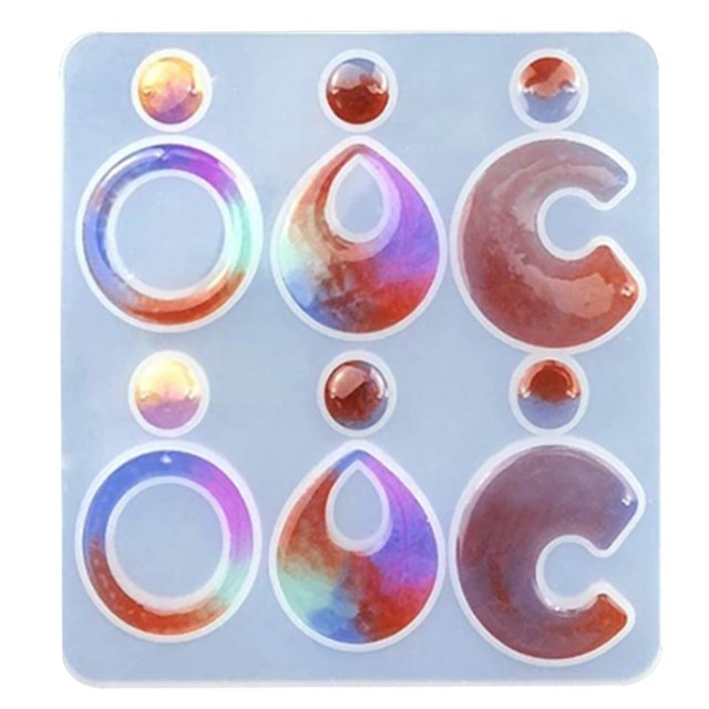 Earrings Casting Mold Irregular DIY Jewelry Silicone Mold Earrings Resin Mold