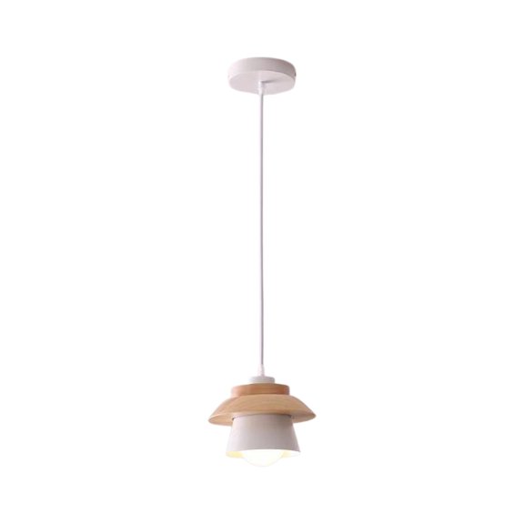 Pendant Light White Iron Pendant Light with Warm White Glow, Simple Hanging Ceiling Lamp for Bedroom Dining Room Hallway Balcony, Durable Easy Installation Lighting Solution Hanging Light
