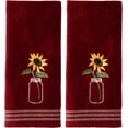thumbnail image 7 of Staggered Blossoms Hand Towel 2 count Set for Bath/Kitchen/Bar & , White, 7 of 7
