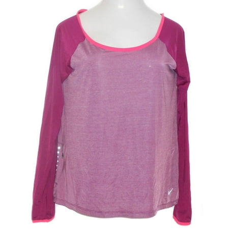 Nike Women's Dri-Fit Long Sleeve Purple/Pink Running Shirt