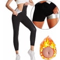 thumbnail image 1 of Pantalones de yoga para mujer, pantalones de cintura alta para el abdomen, pantalones moldeadores del cuerpo, paquete de sauna y fitness, 1 of 5