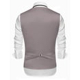 thumbnail image 2 of COOFANDY Black Vests Men Slim Fit Waistcoat Vest Notch Lapel Dressy Suit Vests, 2 of 6