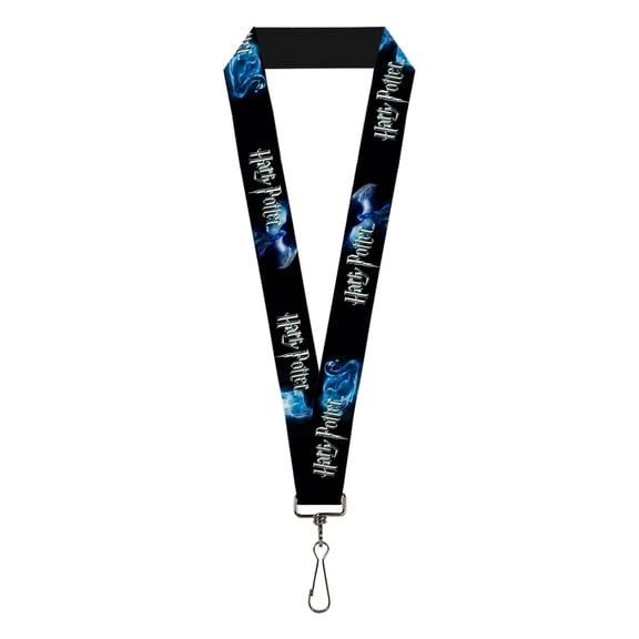 The Wizarding World of Harry Potter Lanyard, Harry Potter Animal Spirits Black White Blue, Elastic