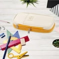 thumbnail image 3 of Estuche clásico Sunnimix para lápices de bolsillo con cremallera Estuche de papelería Amarillo Beige, 3 of 8
