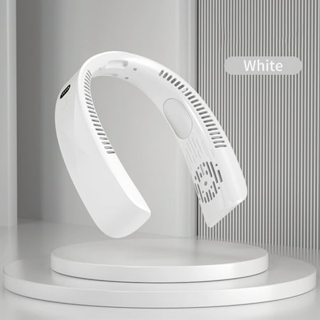 

GiliGiliso Portable Neck-Fan 4000mAh Wearable Personal Fan 360° Adjust Cool Down Hanging Fan Semiconductor Cool Down Portable Neck-Fan 3 Speed Bladeless Neck-Fan