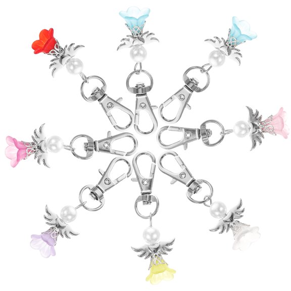 8 Pieces Angel Keychain Charms Set, Protective Key for Bags, Keys, and