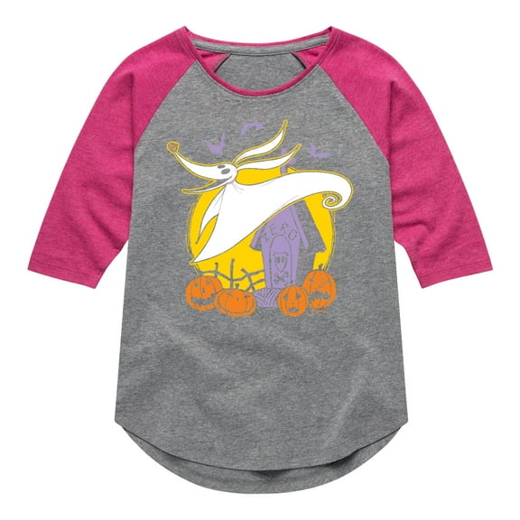 The Nightmare Before Christmas - Zero - Toddler And Youth Girls Raglan Graphic T-Shirt