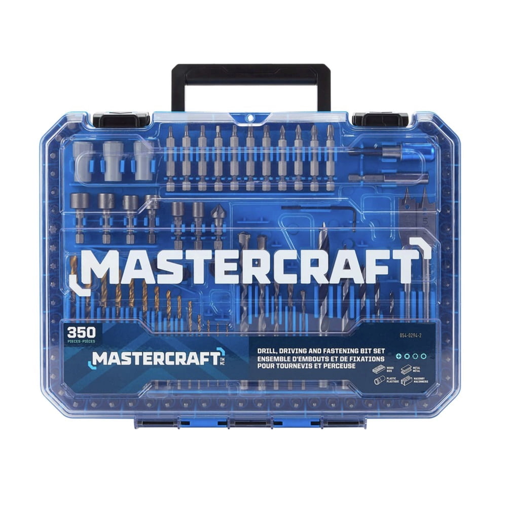 350-Piece Titanium Drill Drive and Fastening Bit Set for Wood/Metal/Plastic/Masonry