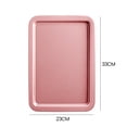 thumbnail image 4 of Commercial Quality Baking Sheet Pan Set, Carbon Steel Cookie Sheet, Warp Resistant Baker's Half Sheet Pan, Cookie Tray Pans for Baking, Roasting Dishwasher Safe Pink, 4 of 5