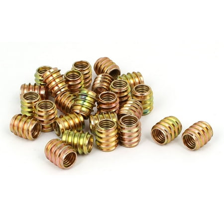 Wood Furniture Insert Screw E-Nut Bronze Tone M8 x 15mm 25pcs | Walmart ...