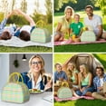 thumbnail image 4 of Geometric Plaid Lunch Tote – Abstract and Moroccan-Inspired Checkered Pattern, Insulated and Reusable Lunch Box with Fashionable Flair, 4 of 6