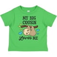 thumbnail image 3 of Inktastic My Big Cousin Loves Me with Sloth and Hearts Boys or Girls Toddler T-Shirt, 3 of 5