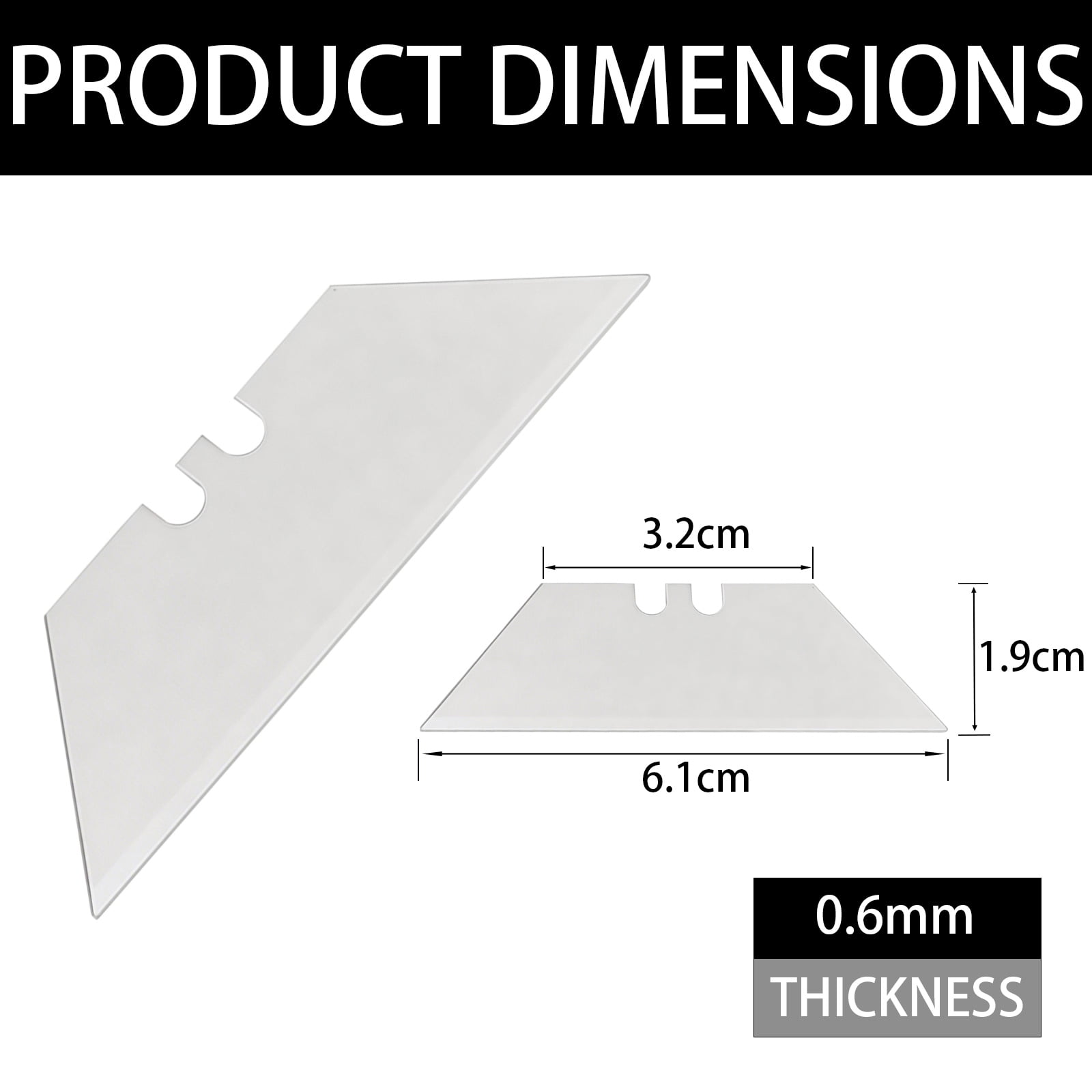 SaKaguro 200-pack Utility Knife Blades, Replacement SK5 High Carbon Steel,Standard Size,Fits Most Cutters & Knives,Multi-Purpose Use-Cork,Fabric,Plastic,Cardboard,Paper,PVC