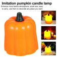 thumbnail image 4 of Orange Pumpkin Tea Light for Halloween Party Decor 12Pcs Flameless Candles, 4 of 5