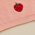 thumbnail image 6 of Okbabeha Toddler Girls Sweater Strawberry Embroidered Long Sleeve Pullovers Fall Winter Kids Clothes Baby Jumpers Tops, 6 of 7