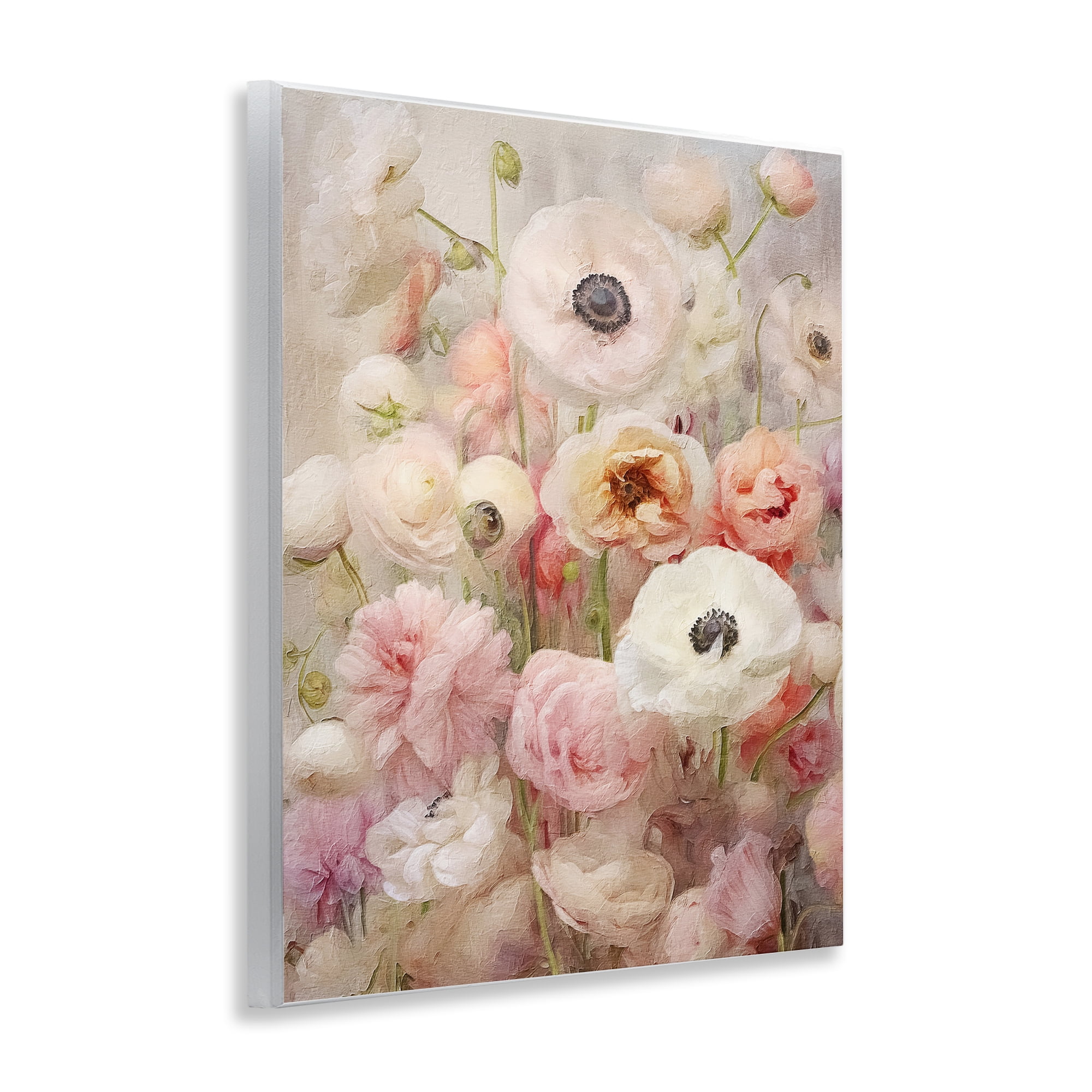 Stupell Industries Soft Pastel Florals Botanical & Floral Painting Unframed Art Print Wall Art, 11 x 14